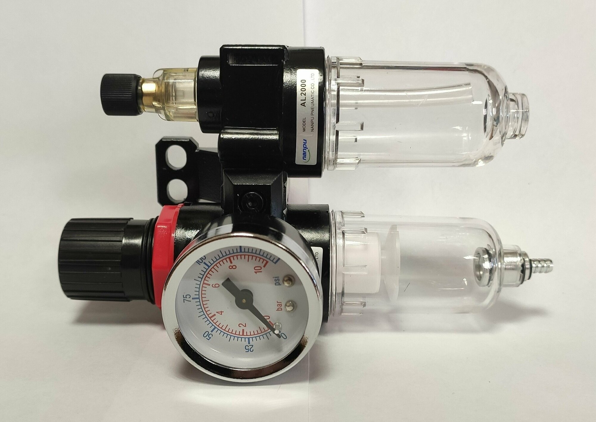 Регулятор давления + фильтр + лубрикатор AFC2000 - G1/4 (05-85bar) для компрессора