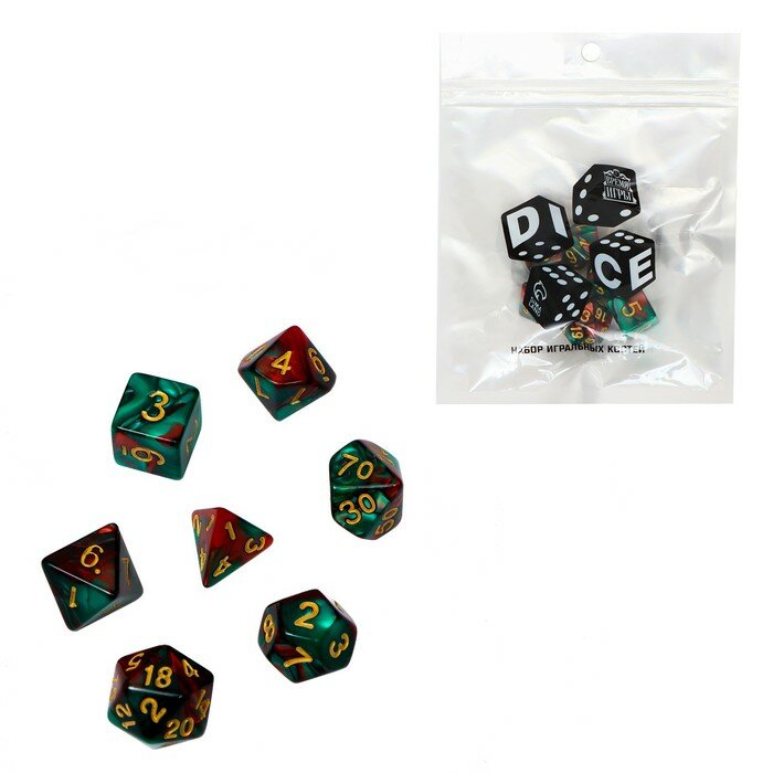 Набор кубиков для D&D (Dungeons and Dragons, ДнД) "Время игры", серия: D&D, 7 шт 9891848
