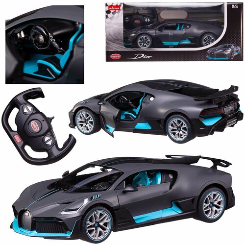 Машина р у 1:14 Bugatti Divo, 2,4G, цвет серый, фары светятся, двери открываются в ручную, 33*15.7*8.8 98000