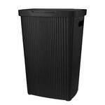 Корзина для белья Econova Velvet 45 литров, 45x29x63 см, черный - изображение