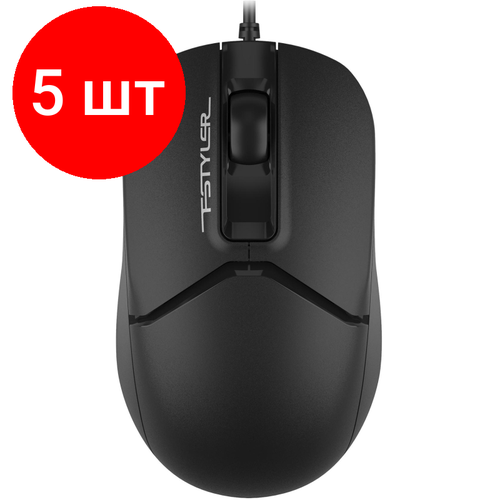 Комплект 5 штук Мышь компьютерная A4Tech Fstyler FM12S BLACK оптическая 1200dpi3but 585600₽