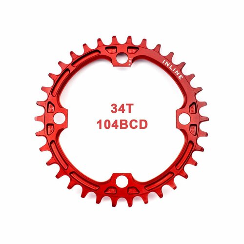 Звезда передняя Inline Narrow Wide 34T BCD104 SPD10/11 Red