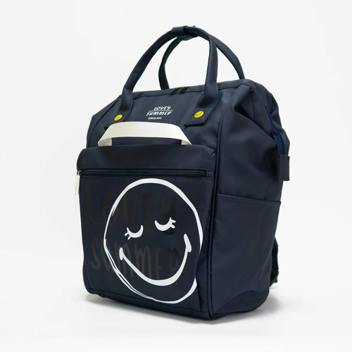 фото Женский темно-синий городской водонепроницаемый рюкзак lovey summer