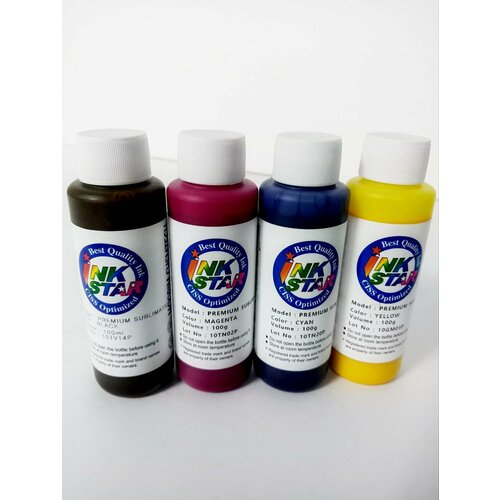 Чернила сублимационные Moorim комплект 4 цвета CMYK по 100мл