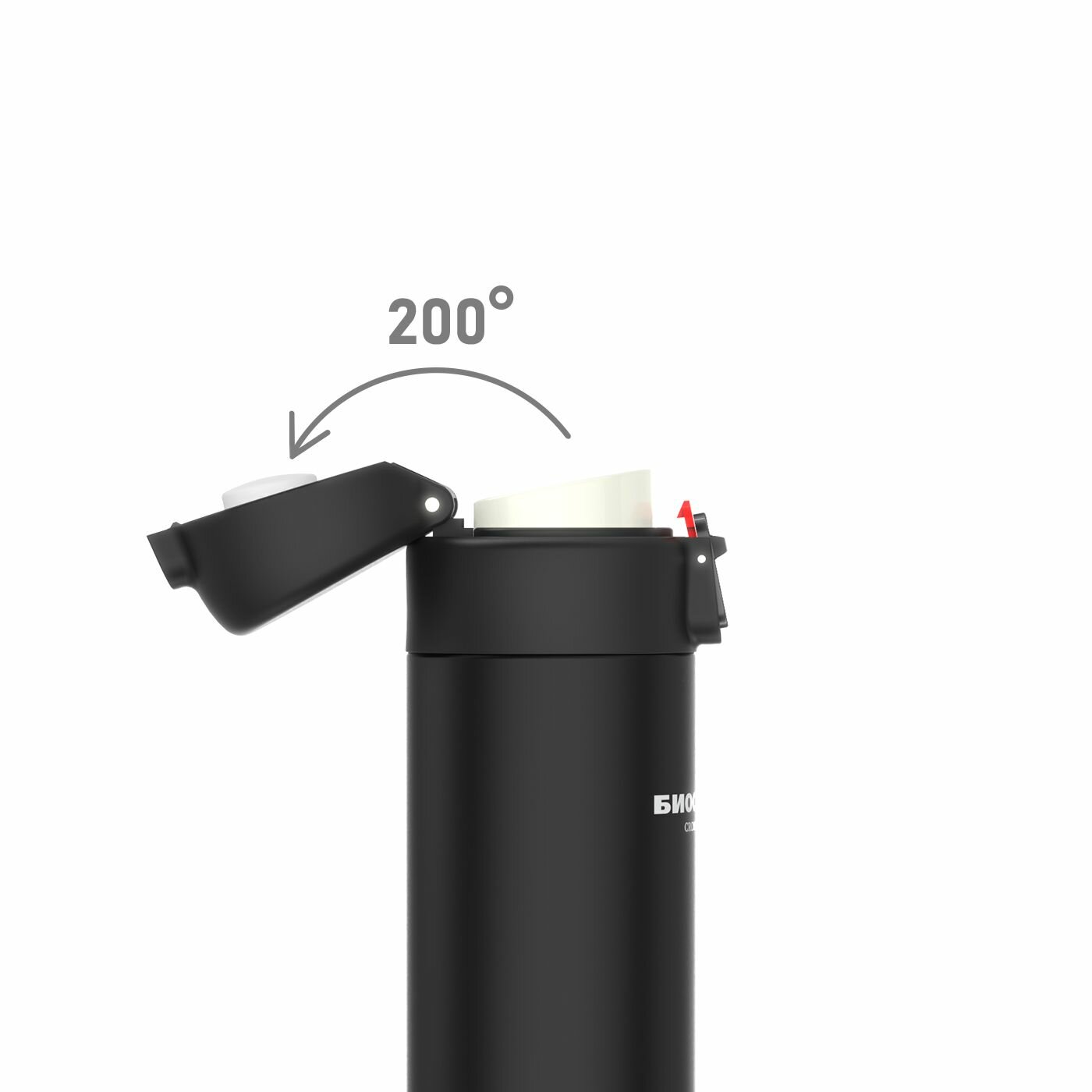 Термокружка биосталь NMU-520B 0,52л. черный - фотография № 3