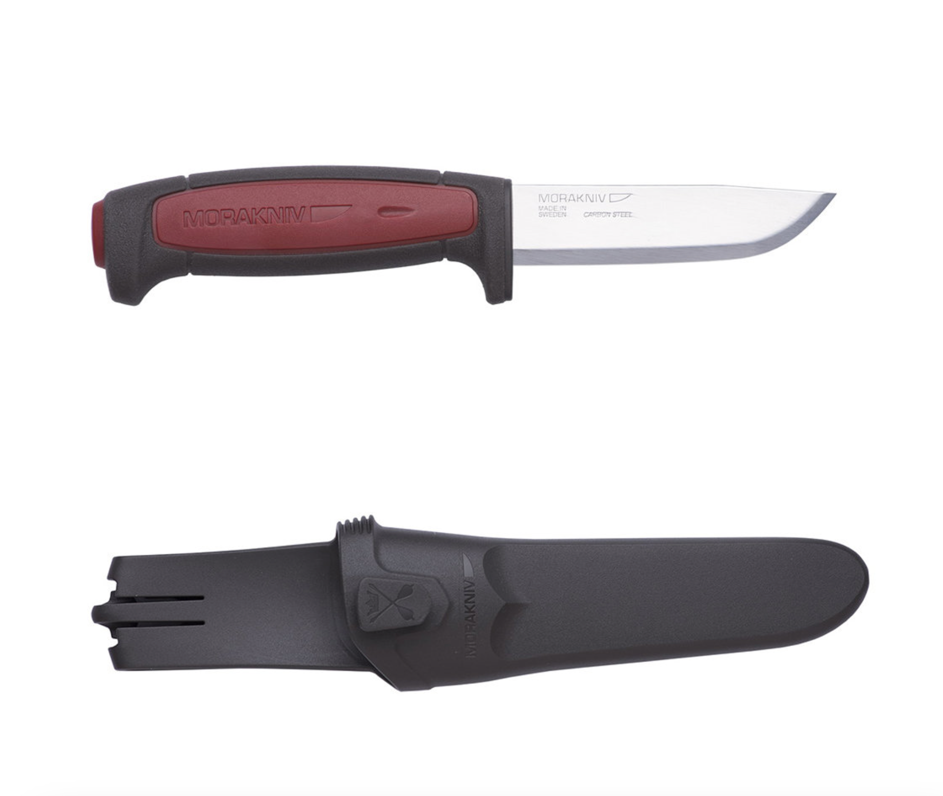 Нож Morakniv Pro C, углеродистая сталь, черный/бордовый