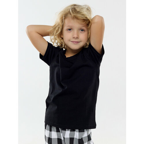 Футболка Дети в цвете Базовая детская футболка, размер 42-146, черный футболка базовая 42 размер