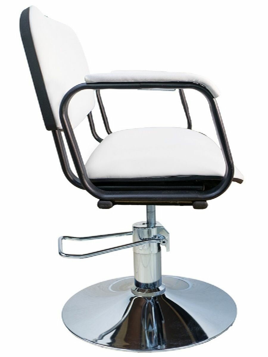 Кресло парикмахерское Kontakt гидравлика белое — фото 1