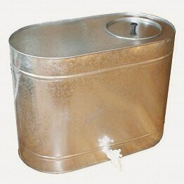 Изображение товара Бак ПМИ, оцинкованный, овальный, с краном, 95л, горизонтальный, цвет медный