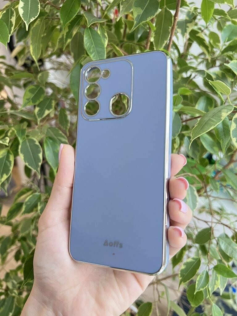 Силиконовый чехол xinli для Tecno Spark 8C и Spark GO 2022 / Техно Спарк 8С и Спарк ГО 2022 (Голубой)