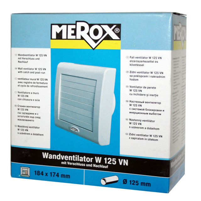Накладной вентилятор Marley Merox W 125 VN с таймером и жалюзи - фотография № 3