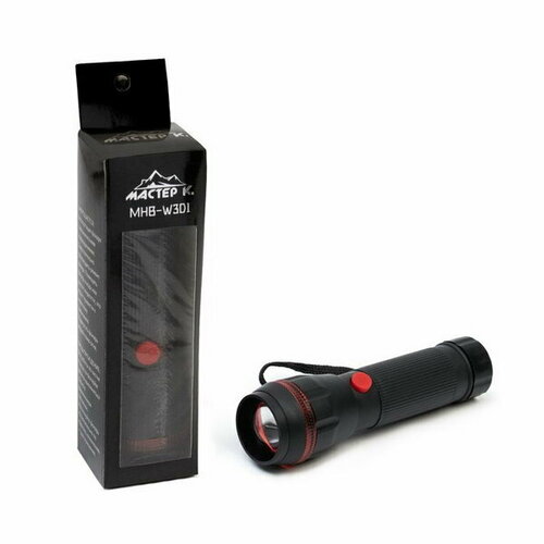 фото Фонарь ручной 3 вт, 1 led, 3 ааа, 12 x 4 см мастер к