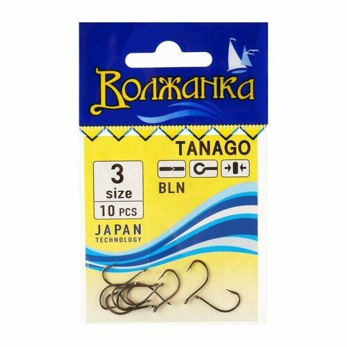 фото Крючки волжанка tanago № 3, 10 шт volzhanka