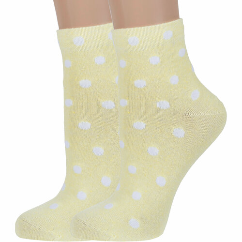 фото Носки борисоглебский трикотаж, 2 пары, размер 23-25, желтый