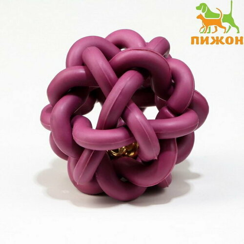 Игрушка резиновая Молекула с бубенчиком, 4 см, фиолетовая игрушка резиновая молекула с бубенчиком 4 см розовая 7673128