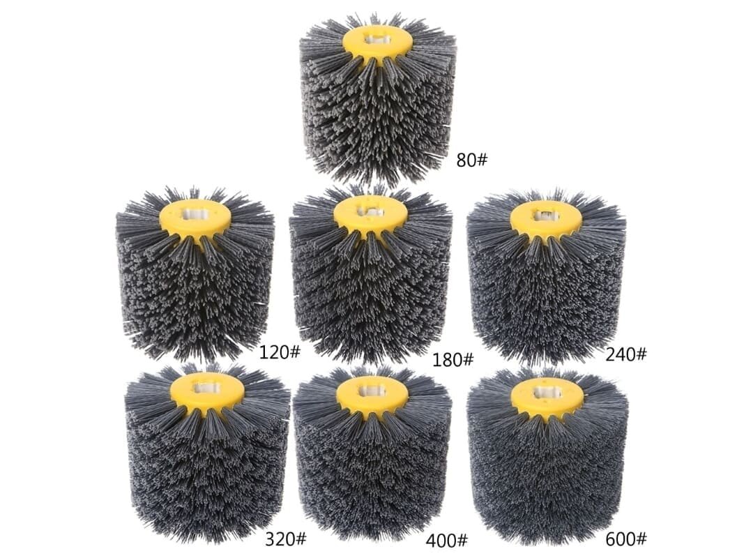 Щетка нейлоновая для браширования P80 (120 x 100 мм, с абразивом) — фото 1