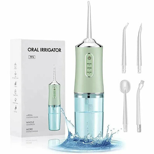 Ирригатор для зубов зеленый ирригатор для полости рта ирригатор ирригатор портативный ирригатор для полости рта портативный 774₽