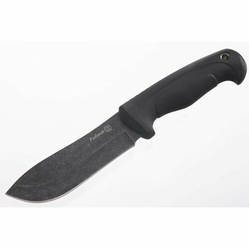 фото Нож рыбный stonewash черный рукоять эластрон цвет черный кизляр