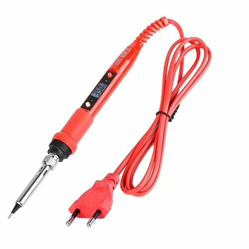 Паяльник электрический цифровой с регулировкой температуры 80 Вт керамический нагревательный элемент 134100₽