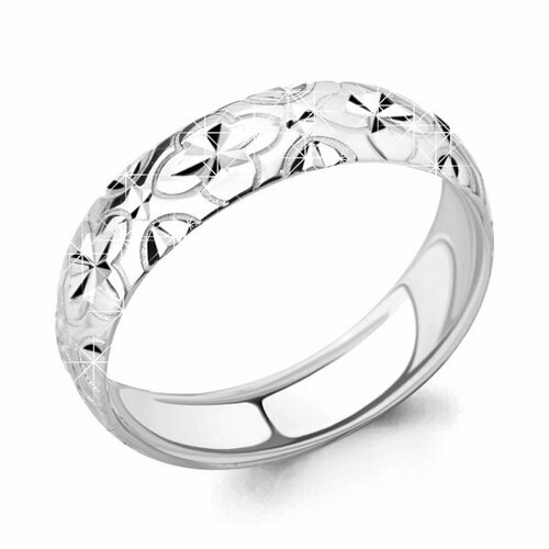 Кольцо обручальное AQUAMARINE, серебро, 925 проба, размер 19.5, белый кольцо аквамарин стиль жизни