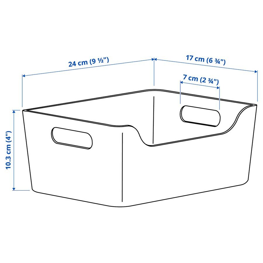 IKEA UPPDATERA Коробка, антрацит, 24x17 см - фотография № 5