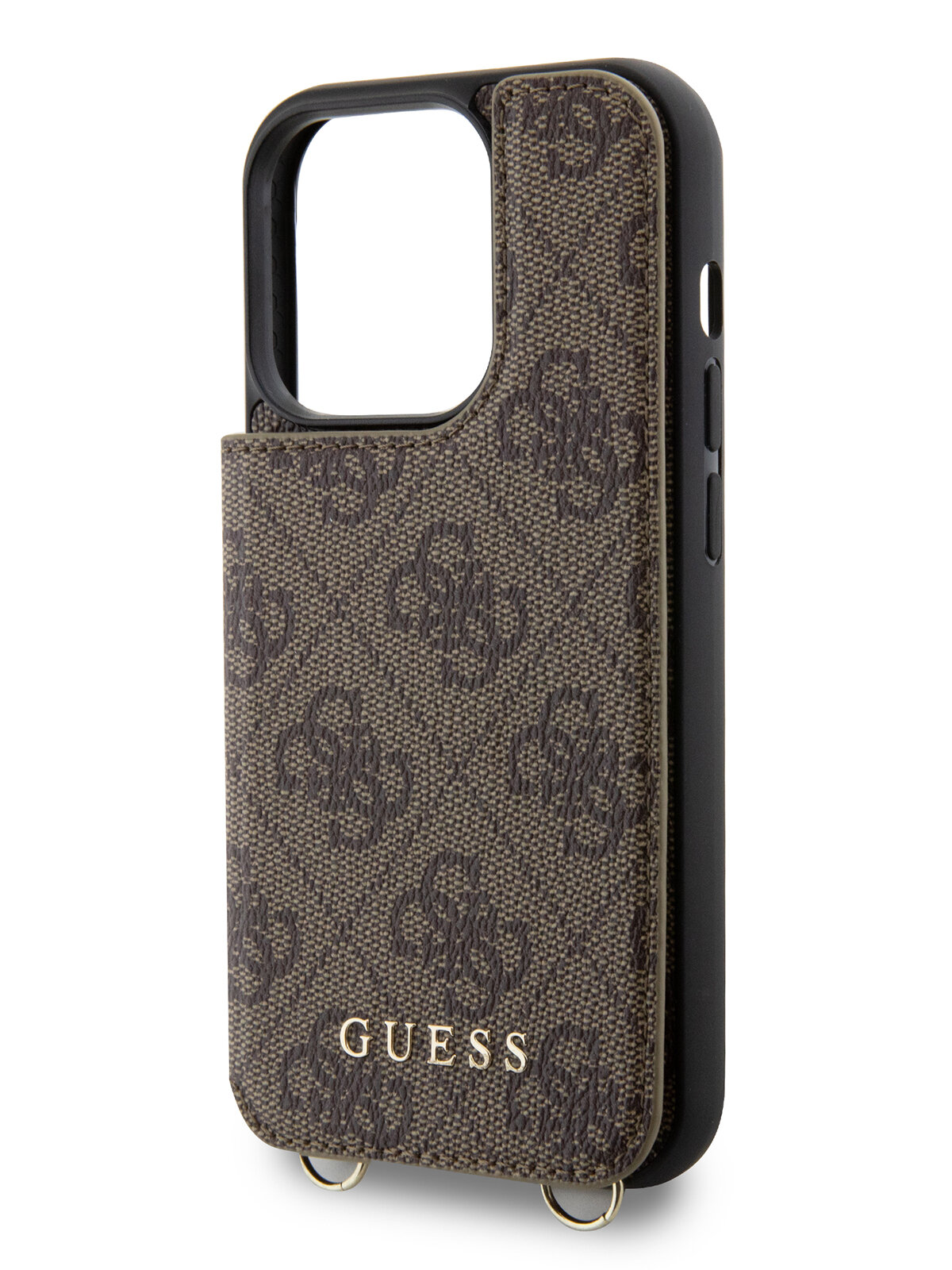 Guess для iPhone 14 Pro чехол Crossbody cardslots magnetic 4G Hard Brown