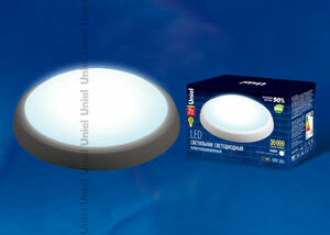 фото Uniel Светильник LED овал 7W 5500K IP54 черный пластик 510lm