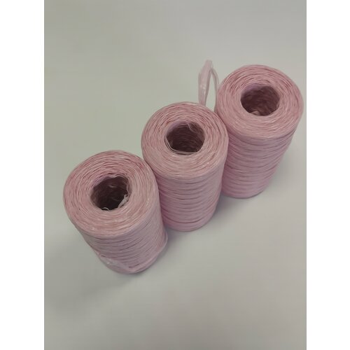 фото Пряжа для вязания мочалок, цвет «светло-розовый», нить полипропиленовая, мочалочная нитка нет
