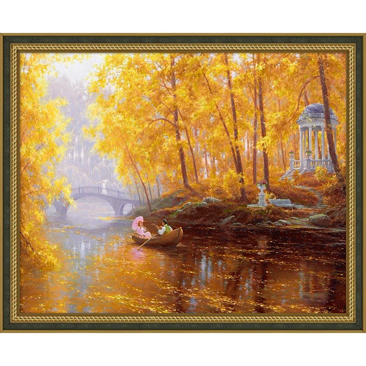 АЖ-1915 Картина стразами 'Осень' 50*40см Алмазная живопись - фото №1