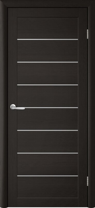 Межкомнатная дверь (дверное полотно) Albero Тренд Т-1 ЕсоТех / Лиственница темная / Стекло мателюкс 70х200