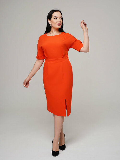 Платье DiSORELLE, размер 54, оранжевый