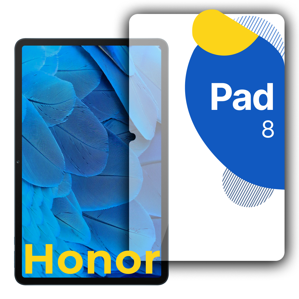 Защитное полноэкранное стекло на планшет Huawei Honor Pad 8 12.0" / Противоударное прозрачное стекло для планшета Хуавей Хонор Пад 8 12