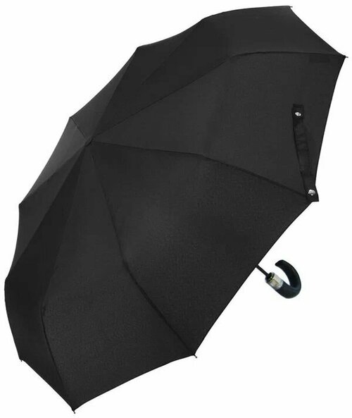 Зонт Lantana Umbrella, полуавтомат, 3 сложения, черный