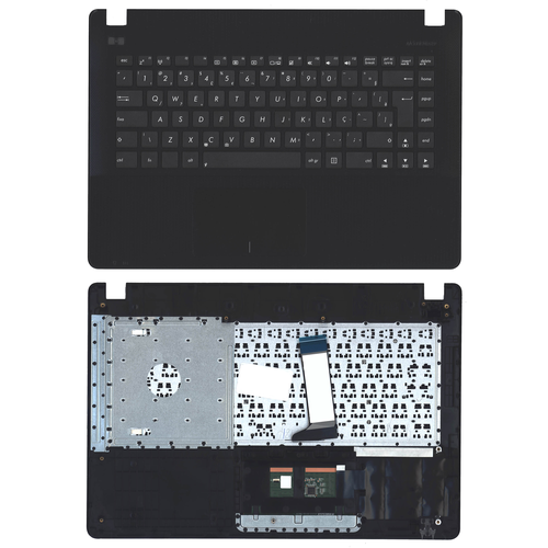 Клавиатура (топ-панель) для ноутбука Asus X450L черная с черным топкейсом клавиатура топ панель для ноутбука asus x502 черная с черным топкейсом