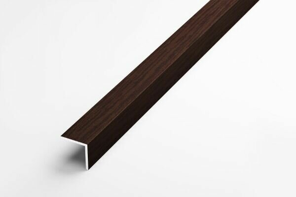 Уголок алюминиевый 15х15мм длина 2700мм профиль угловой внешний Лука УП 04-27.2700.595 Дуб венге