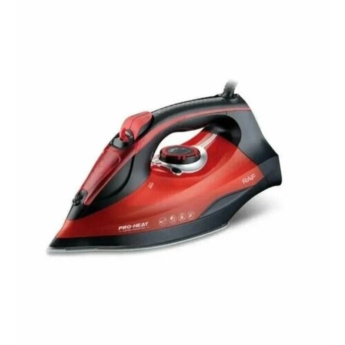 Профессиональный электрический паровой утюг RAF R-1255 2200 Вт для одежды с антипригарной подошвой и функцией самоочистки красный 499000₽