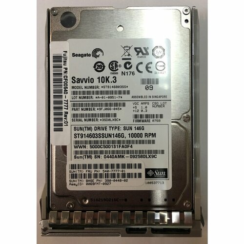 Жесткий диск Sun Microsystems SUN 146GB 10K 6G SAS 25 390-0448-03 2925200₽