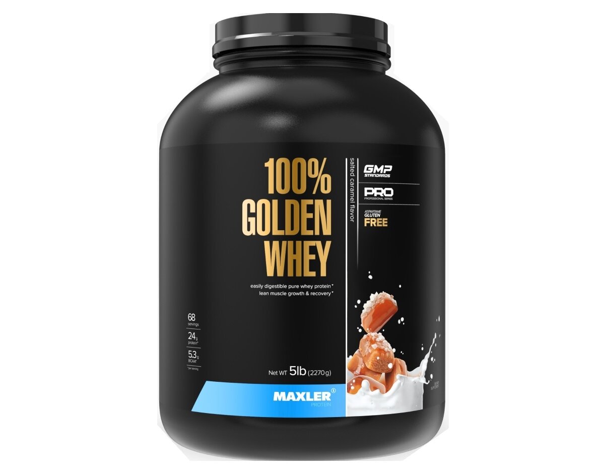 Maxler 100% Golden Whey Protein 2270 гр 5 lb (Maxler) Соленая карамель
