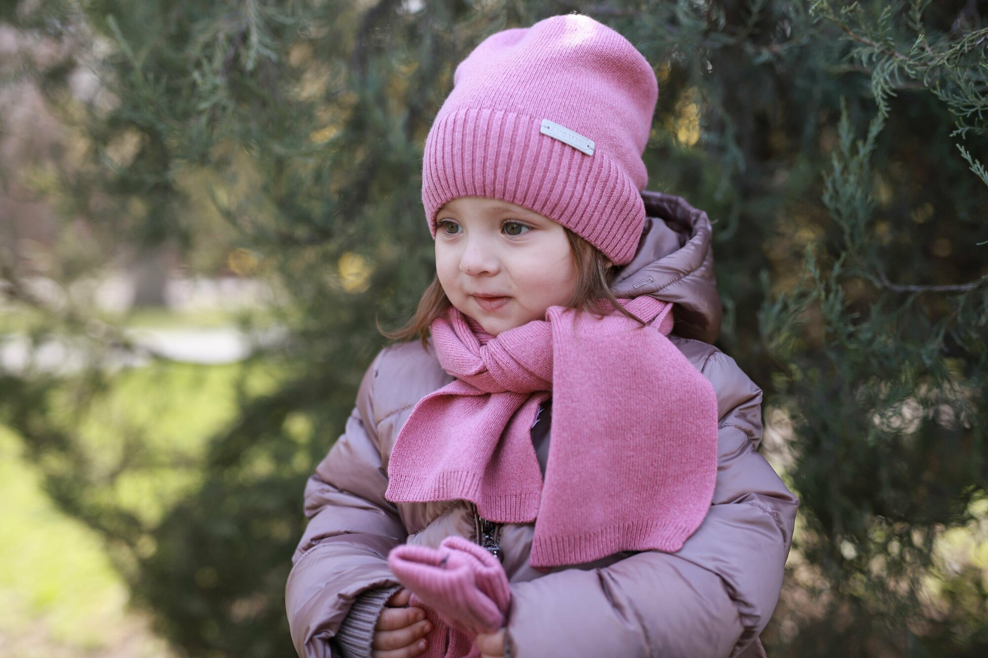 Шапка-бини Андерсен Осень-зима 2022 для девочек, размер 54-56, розовый — фото 1