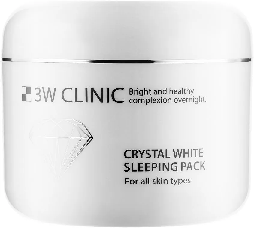 Маска для лица осветляющая ночная 3W Clinic Crystal White Sleeping Pack, 100 мл