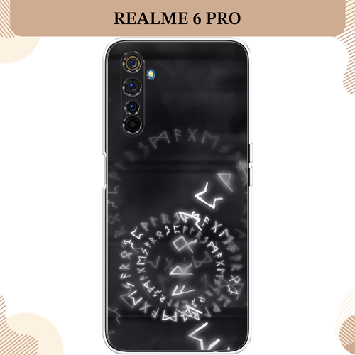 Силиконовый чехол Руны на Realme 6 Pro / Реалми 6 Про силиконовый чехол париж 2 на realme 6 pro реалми 6 про