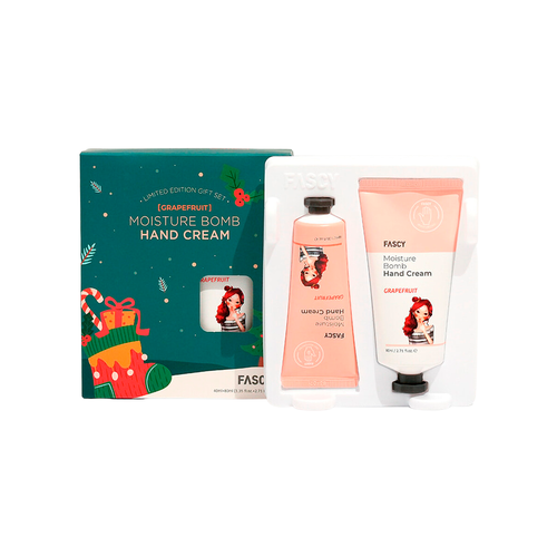 Набор увлажняющих кремов для рук с экстрактом грейпфрута Fascy Lab Grapefruit Moisture Bomb Hand Cream Set 80+40 мл