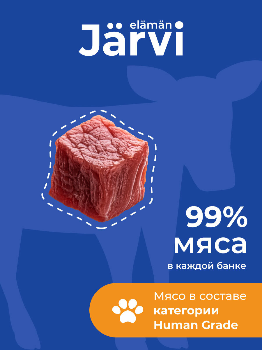 Jarvi консервы для щенков и собак всех пород (Телятина, 400 г.) - фото №3