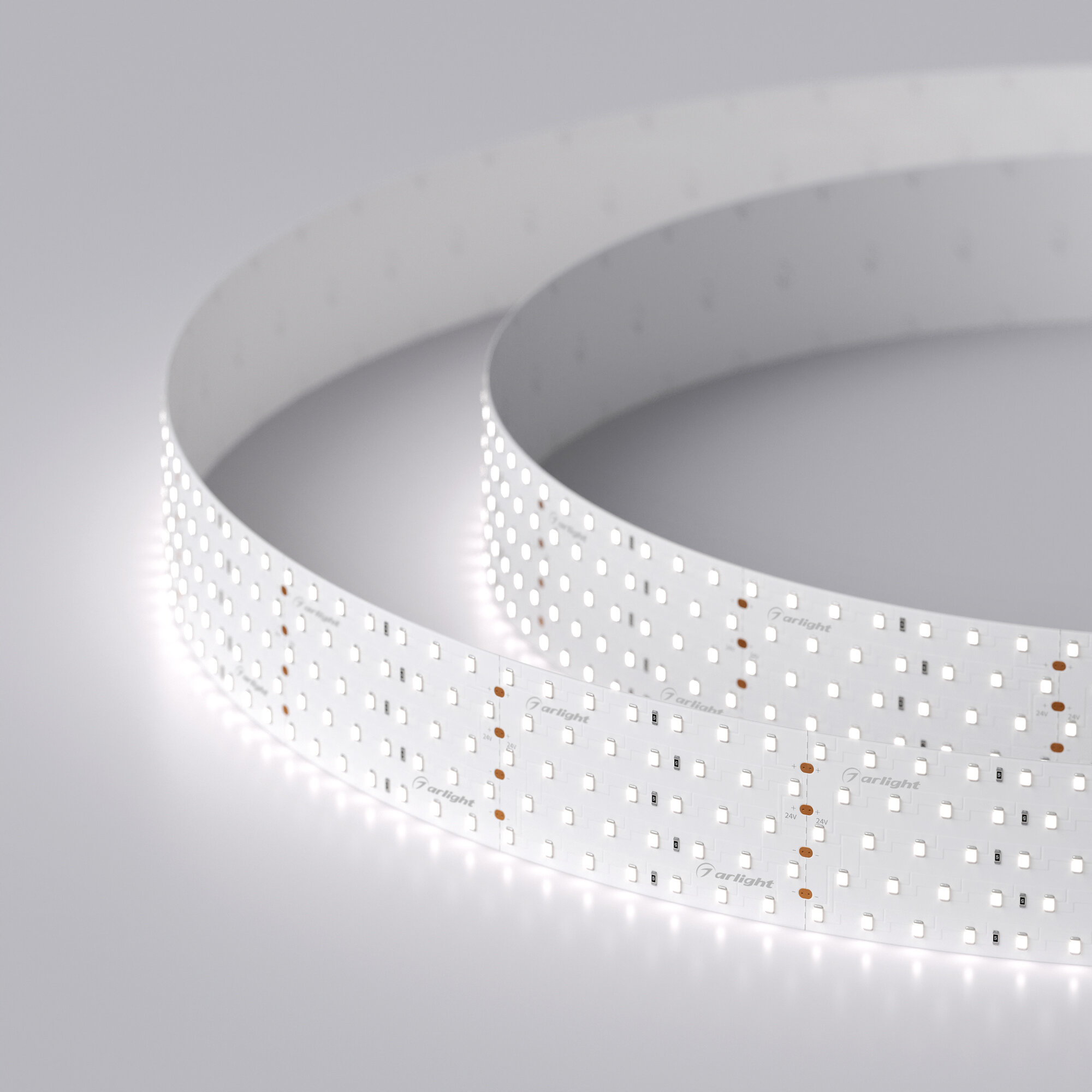 RT 2-2500 019082 Светодиодная лента 24В White 5x2 (2835, IP33, 875 LED, LUX, 2.5 м) Arlight - фото №5