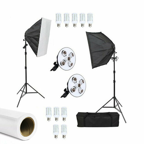 Комплект постоянного освещения люминесцентный 450Вт 5500К с белым фоном Fotokvant LED-5KITBGP-1310-93 1998000₽