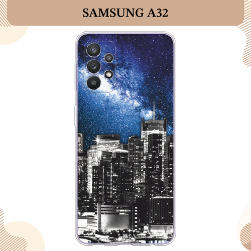 Силиконовый чехол Космический Нью-Йорк на Samsung Galaxy A32 / Самсунг Галакси А32