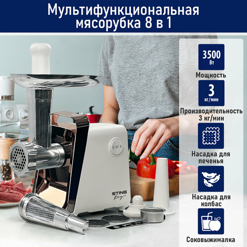 STINGRAY ST-MG2501B белыйбронза мясорубка 236400₽
