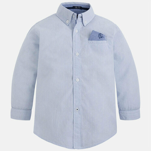 фото Рубашка mayoral, размер 104 (4 года), голубой