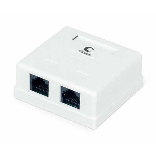 cabeus ws 8p8c cat 5e sh 1 розетка компьютерная rj 45 8p8c категория 5e экранированная одинарная внешняя dual idc Cabeus WS-8P8C-Cat.6-2 Розетка компьютерная RJ-45(8P8C), категория 6, двойная, внешняя, Dual IDC