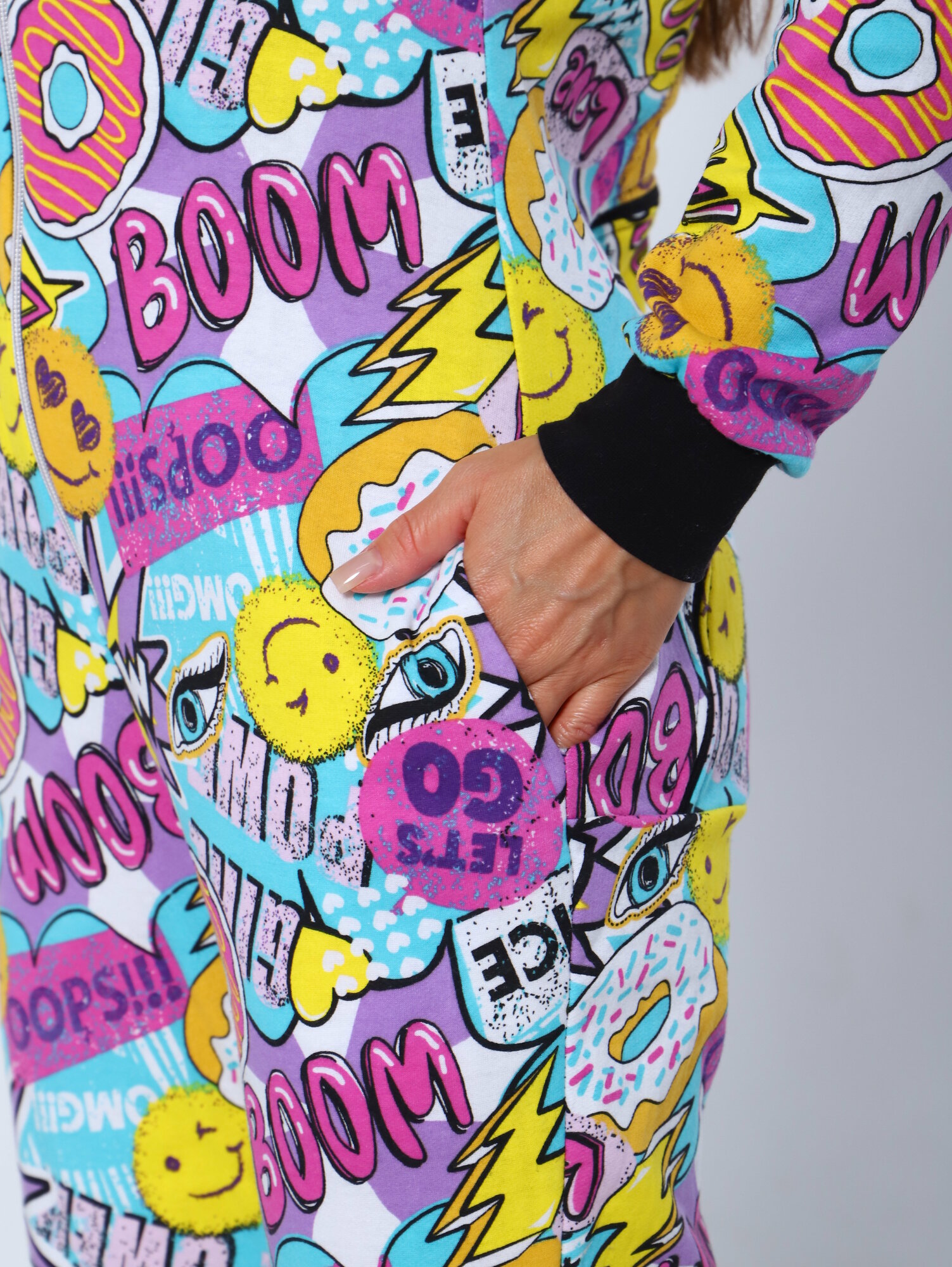 Пижама с карманом на попе комбинезон BOOM XL - фотография № 3